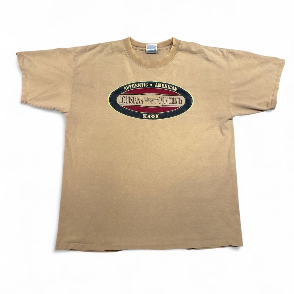 Tan vintage Cajun Country graphic T-shirt